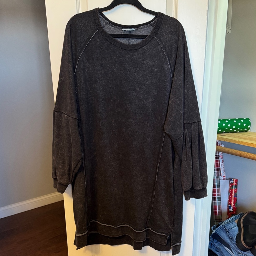 Black Sweatshirt Dress